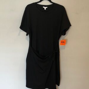 Threads 4 Thought Black Tie-Waist Mini Dress